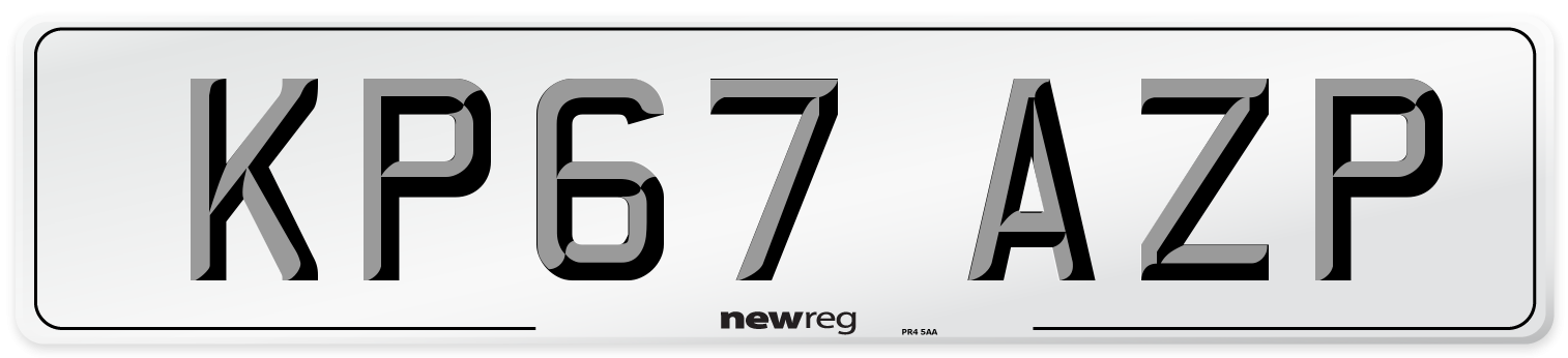KP67 AZP Number Plate from New Reg